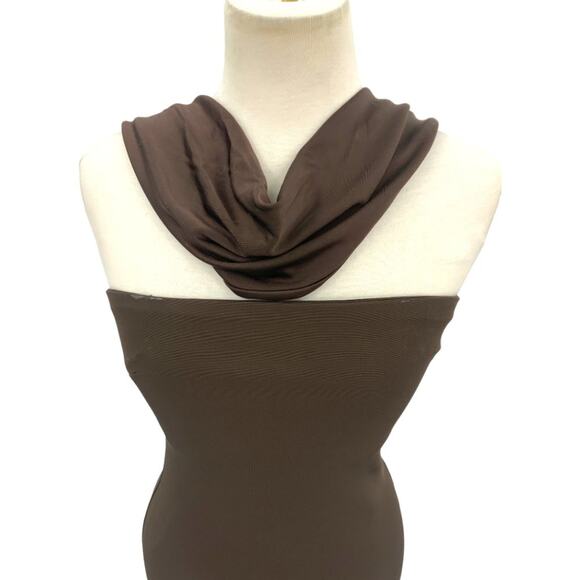 Et Ochs Jackie Scarf Neck Power Stretch Body-Con Midi Dress Size 6 $1395 MSRP - Picture 7 of 8